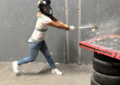 Boy Breaking Glass In Break Room